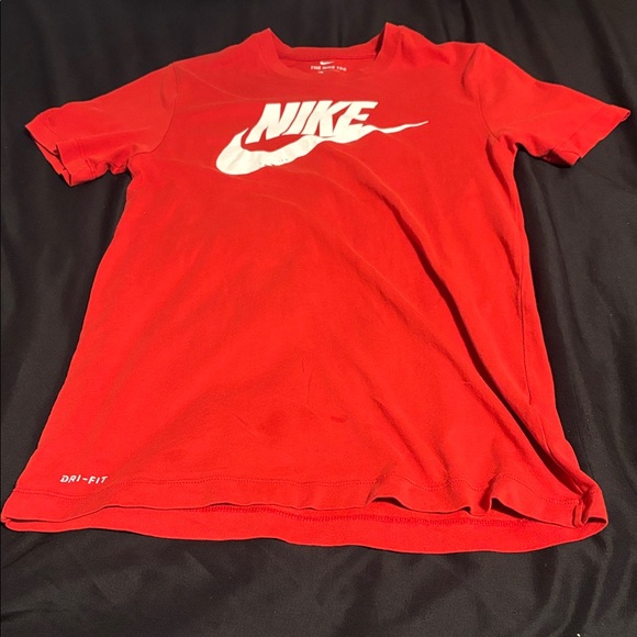 Nike Red Performance Tee with White Logo - Picture 1 of 1